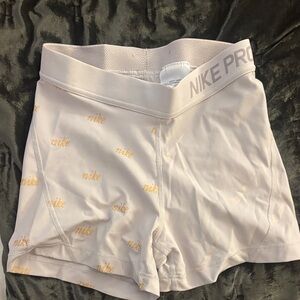 Nike Pros Women's Gray and Gold Bike Shorts